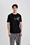 Regular Fit Crew Neck Printed Short Sleeve T-Shirt B8481AX24SM