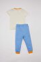 Baby Boy Garfield Pajamas Set Combed Cotton Short Sleeve Top with Elastic Waist Long Bottom C1996A524Sm - 4