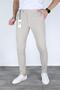 Linen Trousers, Button-Down Model, Lycra Stretch Fabric