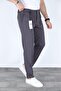 Anthracite Jogger Pants Dark Gray with Waist Belt and Elastic