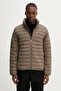Men's Lightweight Nylon Quilted Puffer Brown Jacket Lv04Lc506G-Pdk