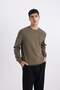 Regular Fit Crew Neck Basic Plain Sweatshirt B6495Ax24Sp - 5