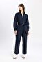 Shirt Collar Gabardine Long Sleeve Hijab Jumpsuit with Belt C1672Ax24Sp - 5