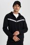 Defactofit Standard Fit Hooded Zipper Pocket Sports Sweatshirt B5139Ax24Sp