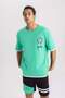 Defactofit Nba Boston Celtics Oversize Wide Fit Crew Neck Short Sleeve T-Shirt B3914Ax24Sp - 3