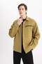 Relax Fit Polo Collar Snap Fastener Zipper Pocket Transitional Spring Jacket Coat B6711Ax24Sp - 4