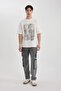 Comfort Fit Crew Neck Printed Short Sleeve Heavy Fabric T-Shirt B5912ax24sp - 5