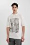 Comfort Fit Crew Neck Printed Short Sleeve Heavy Fabric T-Shirt B5912ax24sp - 6