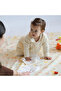 Cute Bees Set (Long-Sleeved High Chair Bib and Floor/Table Cover) Waterproof, Stain-Resistant - 3