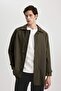 Water Repellent Windproof Slim Fit Parka Coats Slim Fit Polo Neck Zipper Pocket B6305Ax24Sp - 6