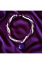 Amethyst Howlite Crystal Three Rows Decision Making Intuitive Power and Negative Energy Cleansing Necklace - 3