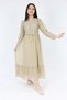 Girl's Tulle Fabric Clipping Embroidered Necklace Lined Night Graduation Wedding Evening Dress - 2