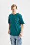 Comfort Regular Fit Comfortable Fit Crew Neck Back Printed Short Sleeve T-Shirt B5333Ax24Sp - 4