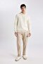 Regular Fit Hooded Letter Printed Sweatshirt B5770Ax23Wn - 5
