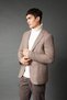 Modern Fit Jacket Collar Pattern Buttoned Lined Blazer Jacket B0070Ax23Wn - 3