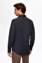 Ds Damat Slim Fit Navy Blue Italian Collar Easy-Iron 2-Piece Shirt - 3