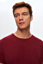 Comfort Burgundy 100% Cotton T-Shirt - 3