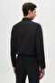 Slim Fit Black Italian Collar Slim Fit Classic Tie Long Sleeve Easy Iron-On Shirt - 4