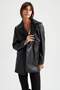 Water Repellent Faux Leather Jacket Y7173Az23Sp - 4