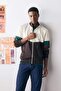 Regular Fit Stand Collar Zippered Sweatshirt Z5893Az23Sp - 3