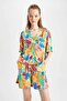 Coool Relax Fit Fruit Pattern Pajama Collar Short Sleeve Shirt Y9107Az22Hs