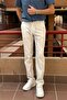 Men's, regular-fit, elastic, old-money culture, cotton, linen woven fabric pants 24INP279 - 4