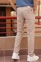 Men's, regular-fit, elastic, old-money culture, cotton, linen woven fabric pants 24INP279 - 5
