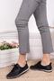 Genuine Leather Black Women's Leather Casual Shoes Dp16-0062 - 3