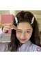 2-Piece Acetate Durable Non-Marking Makeup Clips Peach Pattern - Skin Care Clip Hair Clips Hairpin Set - 2