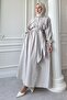Double Pocket Balloon Sleeve Stone Skirt Suit - 4