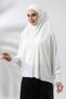 Cream Ready Practical Sultanbaş Hijab Sleeve Combed Cotton Souffle Scarf Hijab - 4