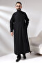 Black Çınar Dagron Fabric Men's Hajj and Umrah Outfit Fistan Set - 4