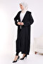 Women's Comfortable Fit Elastic Waist Black Combed Cotton Hijab Pants – Casual Umrah and Under-Facecloth - 8