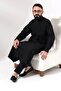 Black Çınar Dagron Fabric Men's Hajj and Umrah Outfit Fistan Set - 6