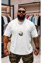 تي شيرت للجنسين مطبوع مقاس كبير