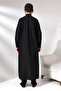 Black Çınar Dagron Fabric Men's Hajj and Umrah Outfit Fistan Set - 7