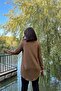 Women's Mink Asymmetric Cut, Buttoned, Loose Cardigan Blouse - 6