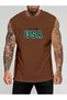 Usa Printed Sleeveless T-Shirt