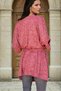 Claret Red, Relaxed Fit, Belt and Pocket Detailed, Thin Knitwear Cardigan - 2