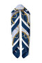 Gold Chain & Sea Motifs Pattern Scarf Bandana 50X50 cm - 3