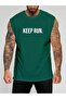 Keep Running. Printed Sleeveless T-Shirt