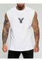 Deer Printed Sleeveless T-Shirt
