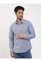 Men's Slim Fit Long Sleeve Blue Shirt - 3