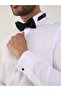 Men's Slim Fit Ata Collar Long Sleeve White Shirt - 5