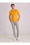 Men's Slim Fit Mustard Shirt, Plain Cuban Collar, Short Sleeve - 58164 - 5
