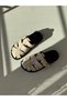 Melodi Shoes Lioara Women's Handmade Gold Buckle Suede Slippers - 5
