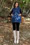 Blue Denim Sleeveless, Buttoned, Wide Pocket Long Jeans Vest - 5