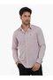 Men's Slim Fit Long Sleeve Claret Red Shirt