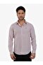 Men's Slim Fit Long Sleeve Claret Red Shirt - 2