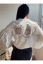 Fisto and Flower Embroidery Detailed Shirt - 5